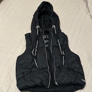 Calvin Klein Black Hooded Vest